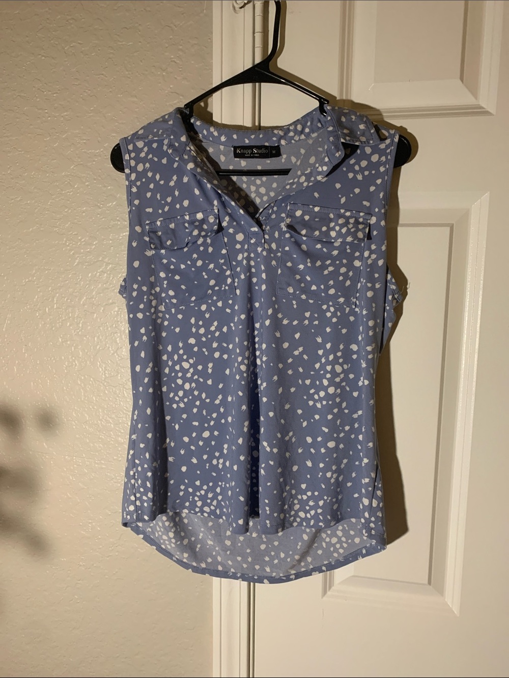 Kensie Periwinkle Sleeveless Printed Pocket Camisole